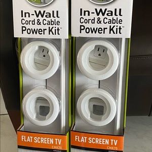 In wall cord and cable power kit
